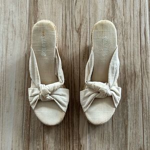 Soludos ivory knotted wedge espadrilles Size 6